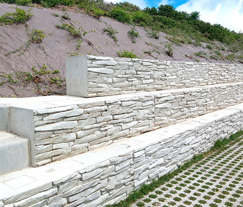 Bloc béton matricé